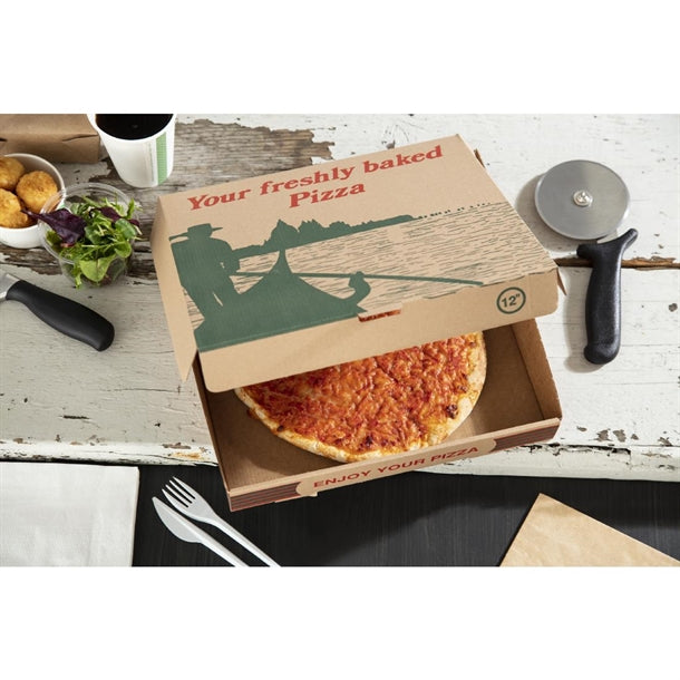 Compostable Printed Pizza Boxes 304mm (Pack of 100) PAS-GG998