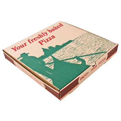 Compostable Printed Pizza Boxes 355mm (Pack of 50) PAS-GG999