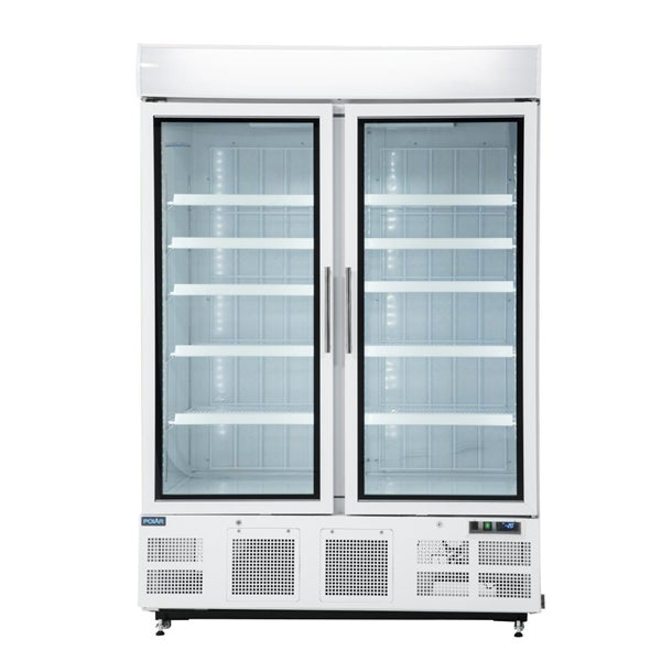 Polar G-Series 2 Door Upright Display Freezer 920Ltr White PAS-GH507-A