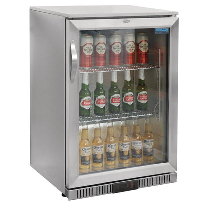 Polar G-Series Counter Back Bar Cooler with Hinged Door Stainless Steel 138Ltr PAS-GL007-A