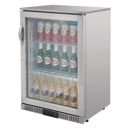 Polar G-Series Counter Back Bar Cooler with Hinged Door Stainless Steel 138Ltr PAS-GL007-A