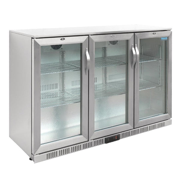 Polar G-Series Counter Back Bar Cooler with Hinged Doors Stainless Steel 330Ltr PAS-GL009-A