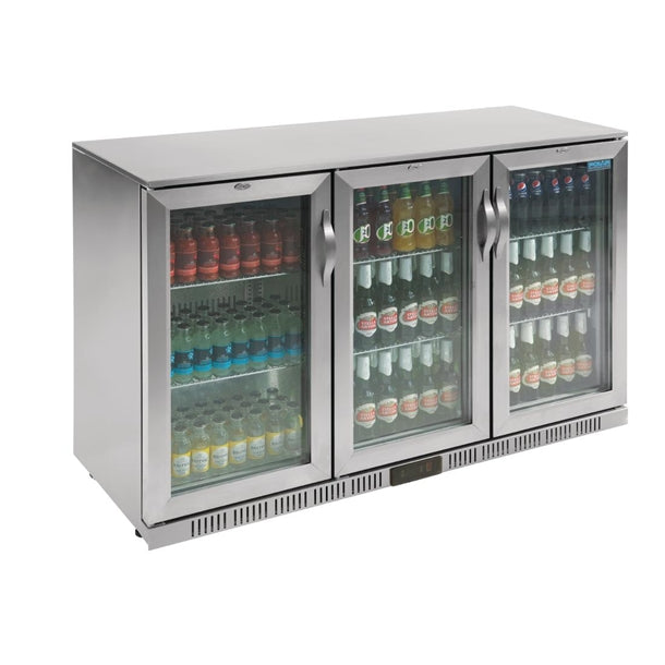 Polar G-Series Counter Back Bar Cooler with Hinged Doors Stainless Steel 330Ltr PAS-GL009-A