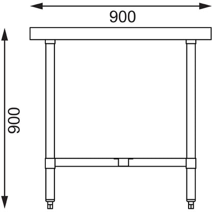 Vogue Stainless Steel Centre Table 1800mm PAS-GL279