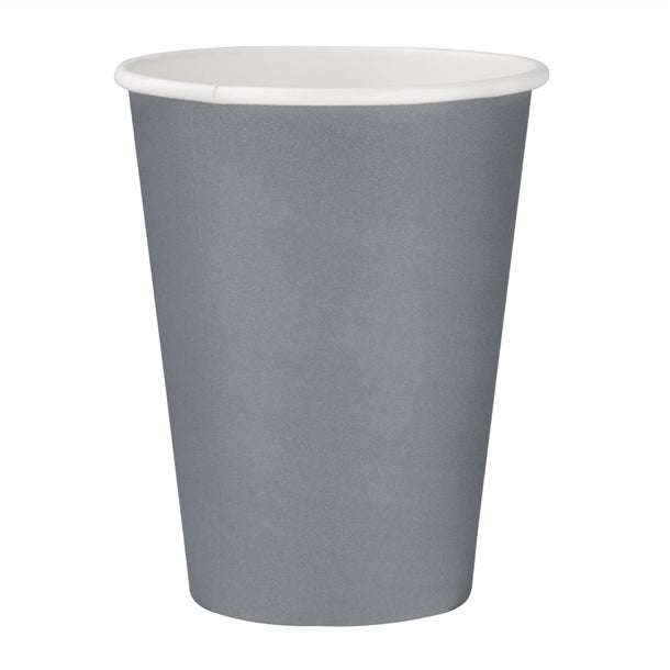 Fiesta Recyclable Takeaway Coffee Cups Single Wall Charcoal 340ml (Pack of 1000) PAS-GP416