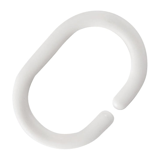 Mitre Essentials May Plastic Shower Curtain Ring (Pack of 12) PAS-GT789