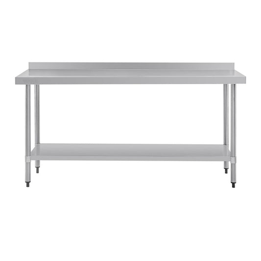 Vogue Stainless Steel Prep Table with Splashback 1800mm PAS-T383