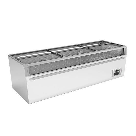 Thermaster 1105L Supermarket Island Freezer with Glass Sliding Lids ZCD-L250G GRS-ZCD-L250G