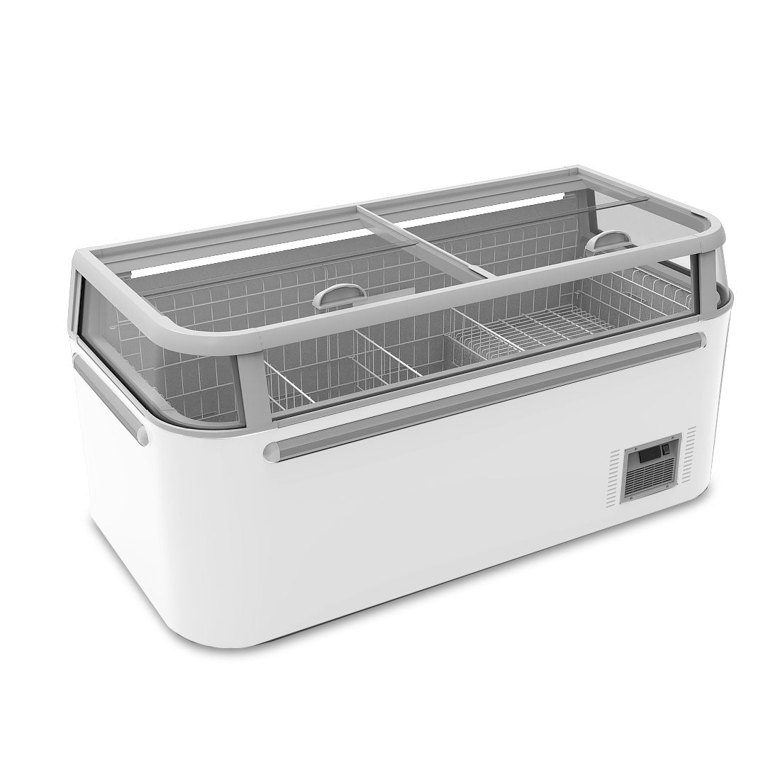 Thermaster 745L Supermarket Island Freezer with Glass Sliding Lids ZCD-E185G GRS-ZCD-E185G