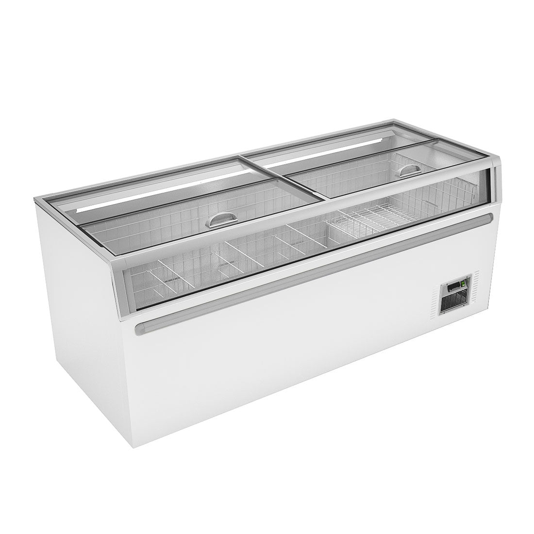 Thermaster 900L Supermarket Island Freezer with Glass Sliding Lids ZCD-L210G GRS-ZCD-L210G